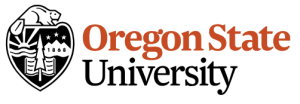 The Oregon State University logo showing a beaver on top of the crest